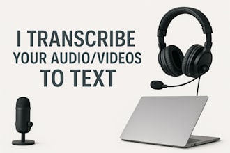 transcribe your english audios, videos, or images into text within 24 hours
