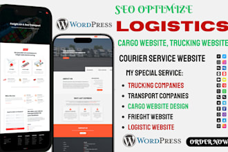build a logistics, trucking, transport, freight brokerage, cargo company website