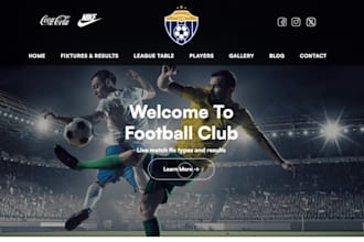 create dynamic sports website gym fitness website football basketball website