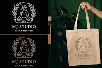 do hand drawn, feminine, botanical boho logo for your brand