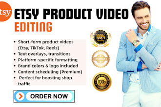 edit product videos and manage content for etsy and social platforms