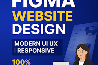 design modern and responsive UX UI web design in figma