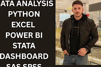 do statistical data analysis in spss,python,minitab,r,stata, excel,tableau,sql
