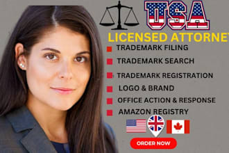be your attorney for trademark patent search registration office action at uspto