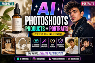 generate realistic ai product photography or portraits