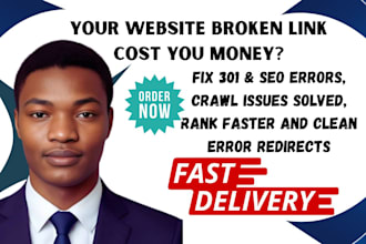 fix website crawl errors and setup emergency 301 redirects for traffic recovery