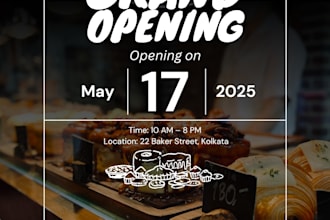 create clean poster for your business and event