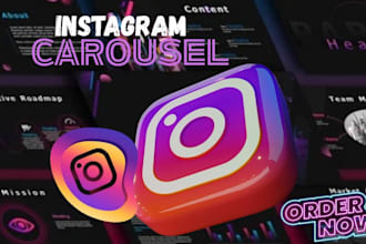 design engaging instagram carousel, social media post, infographics