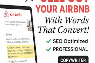 create high conversion airbnb listing copywriting