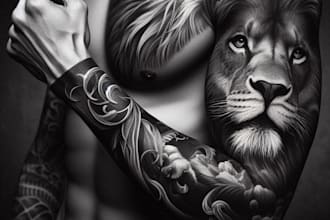 draw custom tattoo sleeve design unique modern