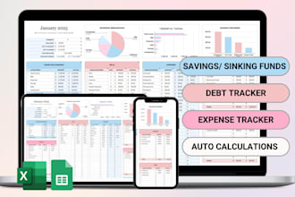 design custom automation excel google spreadsheet budget planner formulas
