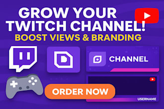 do channel branding and promote your twitch with real viewers, logo, and banner