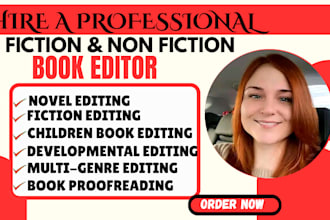 do developmental edit for fiction novel christain book and nonfiction manuscript