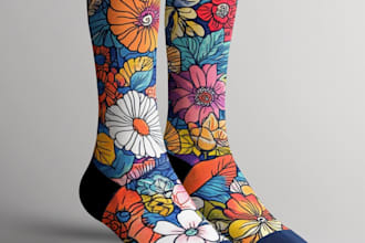 make a unique socks design and custom socks design