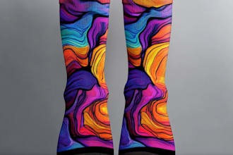 draw sublimation or unique socks or tie design pattern