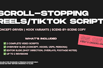 create short video scripts with hooks and visual direction