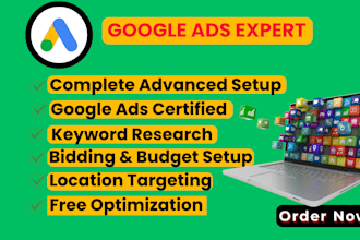 setup, optimize and manage your google ads PPC campaigns