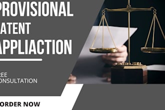 handle provisional patent filing, patent drafting as your legal attorney