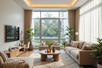 design living room, bedroom, home office with ikea furniture
