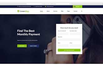 design mca loan website, mortgage loan website design, education loan website