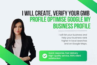 list and set up google my business, gmb optimization