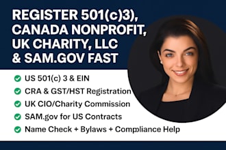register 501c3 canada nonprofit UK charity llc