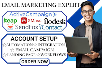 setup sendfox flodesk keap sendgrid icontact activecampaign gmass email campaign