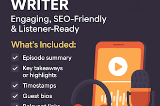 professional podcast show notes