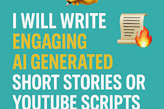 write engaging ai generated short stories and youtube scripts