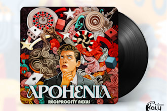 design illustration cartoon album cover or single cover art