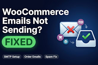 fix woocommerce order emails not sending and setup SMTP