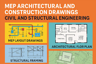 mep architectural and construction drawings civil and structural engineering