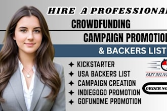generate verified crowdfunding backers list for kickstarter indiegogo gofundme