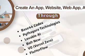 build website, apps using base44 codex, pythagora technologies, lovable bolt v0