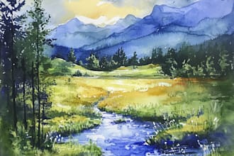 paint digital oil painting of any landscape