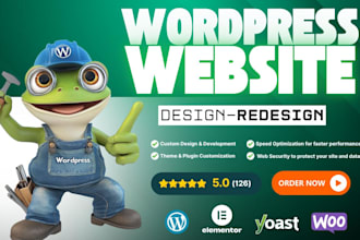 design, develop, redesign, revamp or customize your wordpress website