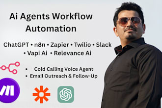 build ai agents workflow automation n8n make relevance zapier vapi cold calling