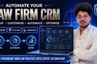 setup clio, filevine, lawmatics, or mycase to automate your law firm