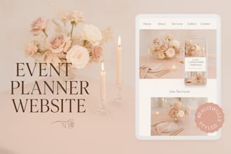 create a squarespace website for your event or wedding business
