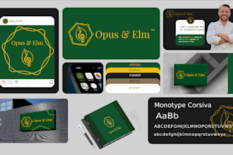 do unique custom logo, full brand identity kit, full brand kit