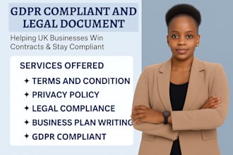 draft UK gdpr compliant legal documents tailored to your business needs, tender
