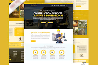 create construction hvac, roofing  real estate plumbing contractor website