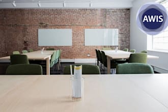 design office mockup and custom zoom virtual background