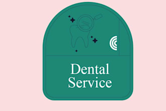 create a unique company dental vintage logo  that may be changed indefinitely