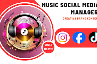 be your music social media manager for artists and student college radio station
