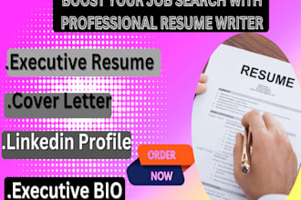 upgrade your senior executive CV resume cover letter, optimize your linkedin