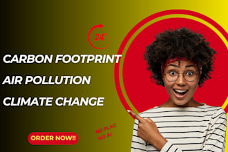 write on carbon footprint , air pollution and climate change