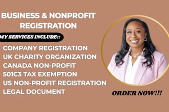 register your canada company US 501c3 nonprofit or UK charity professionally