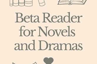 serei seu beta reader para romances e dramas
