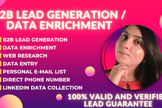 do b2b lead generation, data enrichment, appending, direct numbers and emails